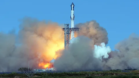 Getty Images SpaceX's Starship leaves the launchpad (Credit: Getty Images)