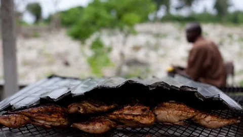 Alamy Jerk chicken, bun and cheese and KFC are beloved by locals, and some of the first things Shenseea eats whenever she's back home from touring (Credit: Alamy)