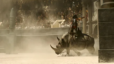 Aidan Monaghan While it's believed that rhinoceroses were shown off to Romans in the Colosseum, they wouldn't have gone up against gladiators (Credit: Aidan Monaghan)