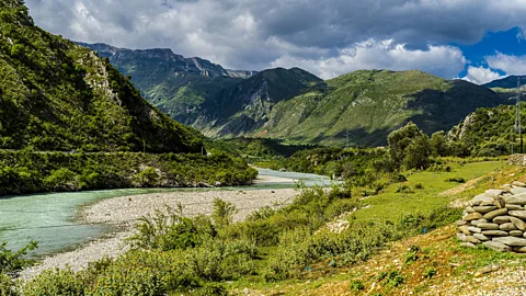 Getty Images The Vjosa River is one of the last wild free-flowing rivers in Europe (Credit: Getty Images)