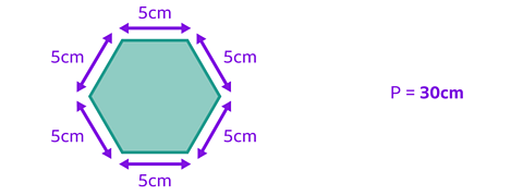 An outline of a hexagon and an aerial view looking down on an outline of a football pitch