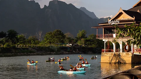 Getty Images In the last decade, Vang Vieng has been repositioned as an outdoors adventure destination (Credit: Getty Images)