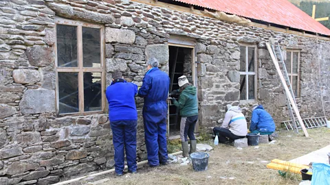 Neil Stewart Bothies are maintained by volunteers, with work parties organised for large-scale jobs (Credit: Neil Stewart)