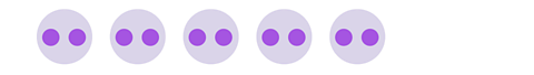 5 counters into 5 groups of 2