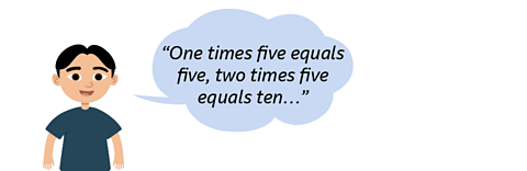 boy says his five times tables 1 - 10