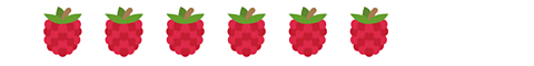 6 raspberries