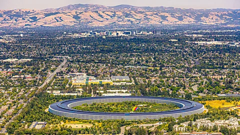 Getty Images Aerial view of Apple Park in Cupertino CA with San Jose in the background (Credit: Getty Images)