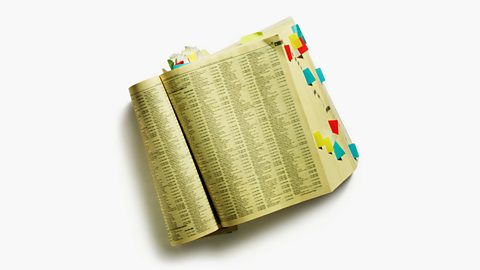 A telephone book which can be used for random market sampling.