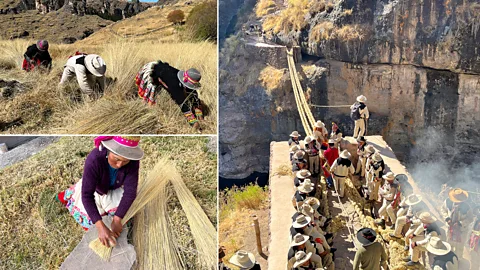 Each June, 1,100 people from four communities come together to cut, braid and transform blades of grass into golden coils as strong as steel (Eliot Stein)