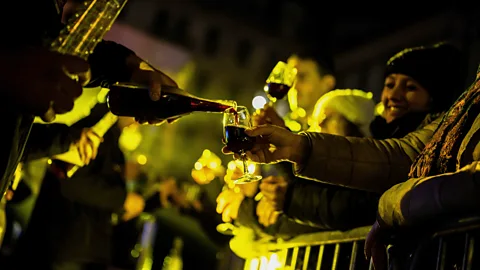 Getty Images Wine has around three times the carbon footprint of beer per litre – but adjusted for portion sizes, the emissions are similar (Credit: Getty Images)