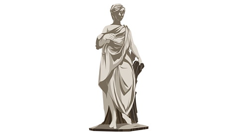 An illustration of a marble statue