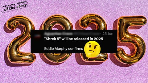 Pink 2025 image with the caption "Shrek 5 will be released in 2025, Eddie Murphy confirms"