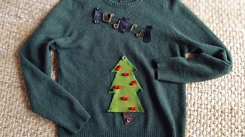 Matilda Welin A homemade green Christmas jumper with felt decorations (Credit: Matilda Welin)