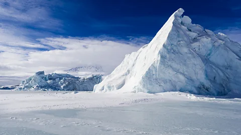 Getty Images An iceberg trapped in sea ice at Erebus Bay, McMurdo Sound (Credit: Getty Images)