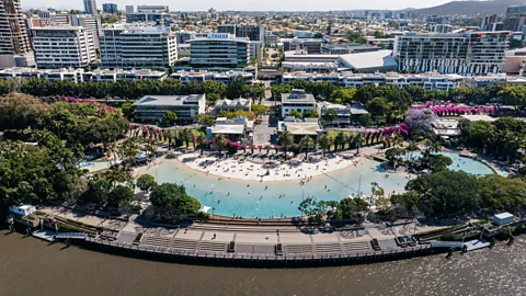 Tourism and Events Queensland Brisbane's South Bank neighbourhood is a riverside destination with many green spaces and cultural attractions for visitors of all ages (Credit: Tourism and Events Queensland)