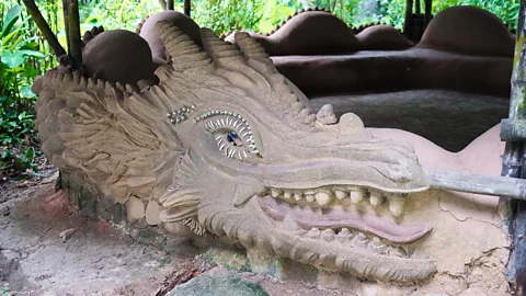 Wa Samaki Ecosystems This dragon bench is made from clay and decorated with upcycled metal (Credit: Wa Samaki Ecosystems)