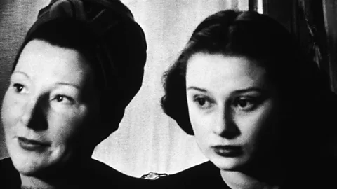 Hepburn and her mother Ella Van Heemstra in 1946 – Hepburn later said she never forgave her mother for being sympathetic to fascists (Credit: Getty Images)