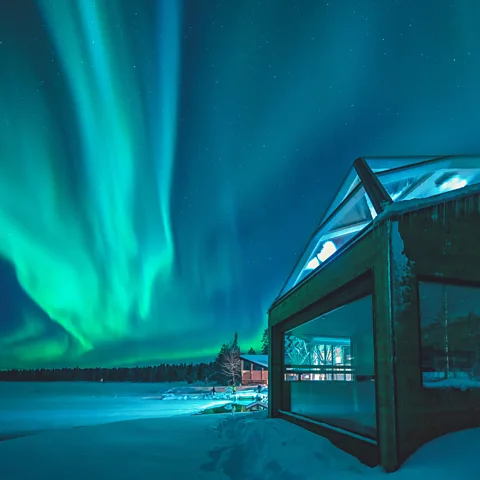 Antti Pietikäinen, courtesy of Visit Finland Ice bathing at Jeris Arctic Sauna World in northern Lapland is an otherworldly experience (Credit: Antti Pietikäinen, courtesy of Visit Finland)