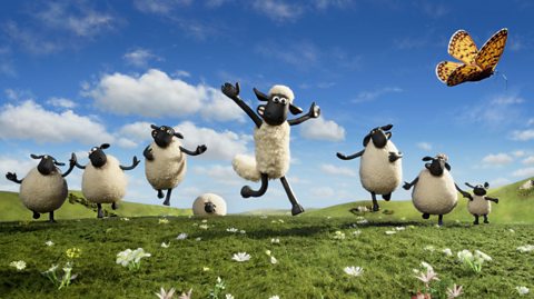 A cartoon image from the Shaun the Sheep movie