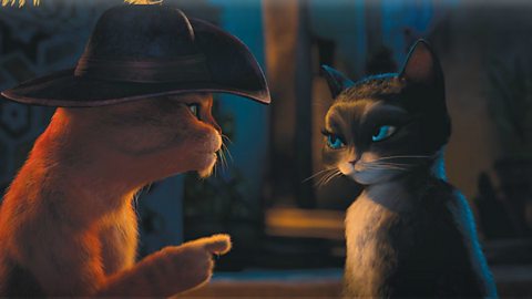 A cartoon image from the Puss in Boots film