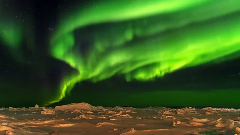 Getty Images Ilulissat Icefjord is Hammond's favourite place to experience Greenland's dazzling Northern Lights (Credit: Getty Images)