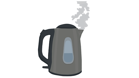 An illustration of a boiling kettle.
