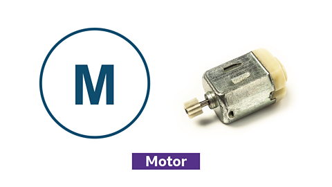Symbol and photo of a Motor