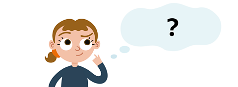 An image of a girl with her right hand on her face, pulling a confused look. With a speech bubble above with a question mark.