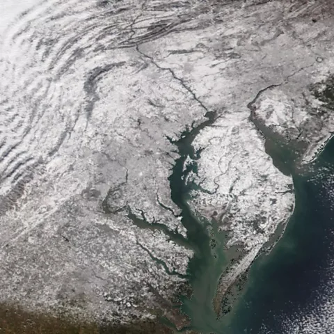 Noaa The polar vortex has brought snow to mid-Atlantic states in January 2025 (Credit: Noaa)