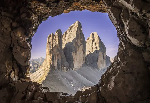 Getty Images The stunning sawtooth cliffs of the Dolomites are one of Italy's most dramatic landscapes (Credit: Getty Images)