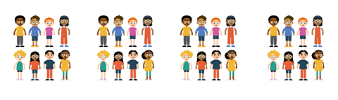 8 groups of children. Each group has 4 children. 