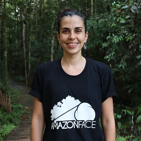 Maria Clara Ferreira Guimaraes Laynara Lugli studies what climate change could mean for the interactions between plants and soil in the Amazon rainforest (Credit: Maria Clara Ferreira Guimaraes)