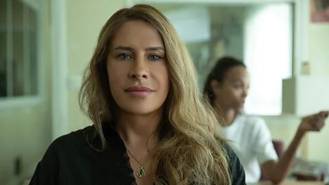 Netflix The film stars Karla Sofía Gascón as a Mexican Cartel leader who goes through a gender transition, and atones for her crimes (Credit: Netflix)