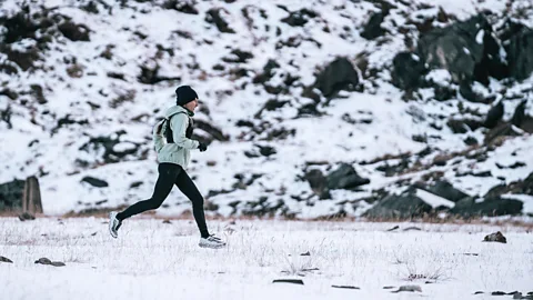 Gabriel Tarso Running in the cold can be surprisingly dehydrating, because cool air holds less water – so it’s important to carry water with you (Credit: Gabriel Tarso)