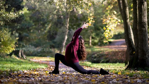 Pete Mainey Rachel Bilski found yoga helped her with her own mental health and has trained as a yoga therapist herself (Credit: Pete Mainey)