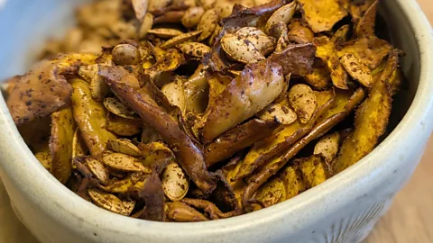 Jocelyn Timperley Butternut squash peel can be turned into tasty, crunchy crisps (Credit: Jocelyn Timperley)