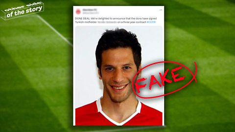 A post on social media platform X announcing that a Turkish midfielder has signed for Aberdeen.