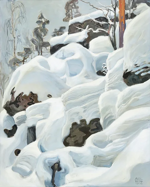 Courtesy of the Faurschou Collection The Lair of the Lynx (1908) by Akseli Gallen-Kallela is featured in the exhibition Northern Lights at Fondation Beyeler, Basel (Credit: Courtesy of the Faurschou Collection)