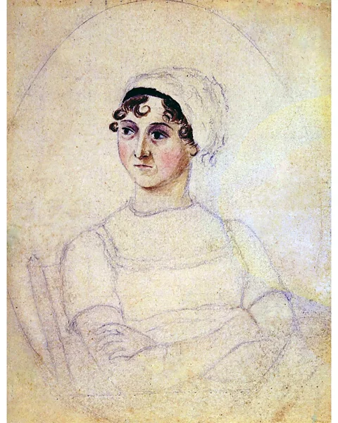 Getty Images This pencil and watercolour portrait of Jane by Cassandra (seen here colourised) is the only authenticated picture of the novelist (Credit: Getty Images)