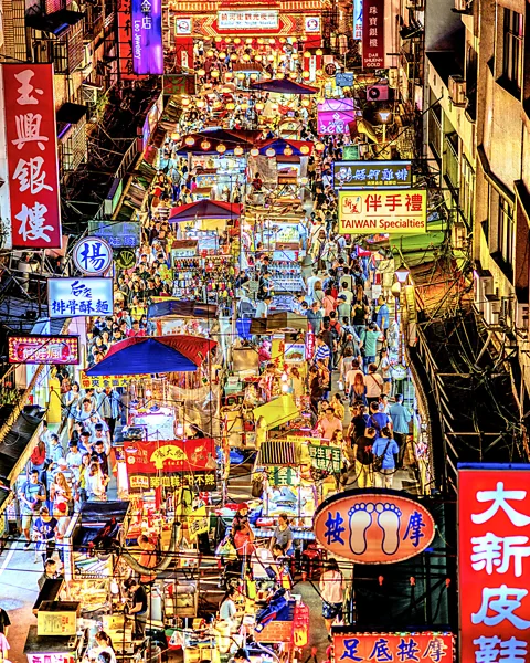 kecl/ Getty Images Taiwanese night markets are famous for selling a wide variety of affordable food (Credit: kecl/ Getty Images)