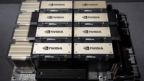 Getty Images Modified versions of Nvidia's H100 GPUs were used by DeepSeek to train its LLM (Credit: Getty Images)