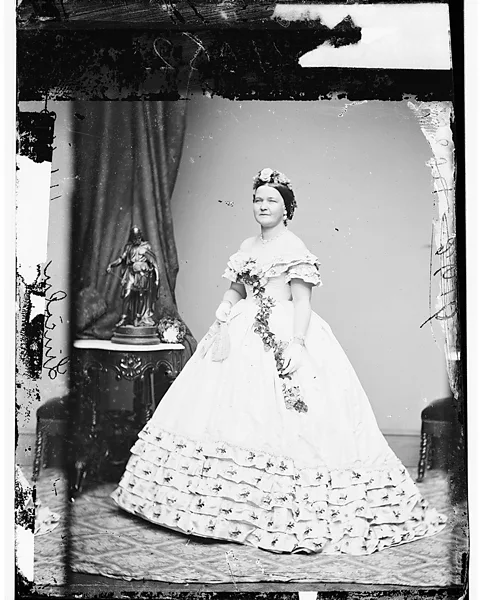 Library of Congress One of Mathew Brady's portraits of Mary Todd Lincoln –  which were not destroyed, despite her instructions (Credit: Library of Congress)