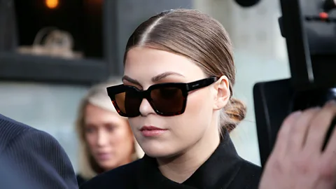 Alamy The real-life Belle Gibson outside court in 2019 – her deception made her notorious globally (Credit: Alamy)