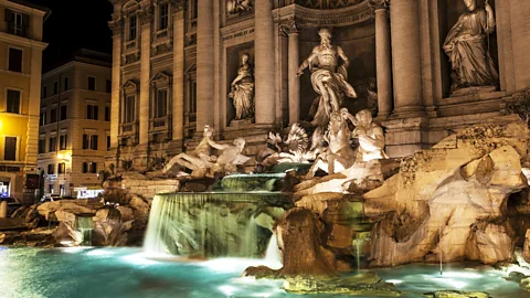 Getty Images The massive crowds at the Trevi Fountain may be overwhelming for kids, unless you take de Laurentiis' tip and visit at night or the early morning (Credit: Getty Images)