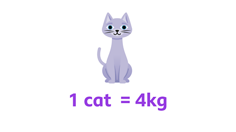 A cat with a mass of 4kg.
