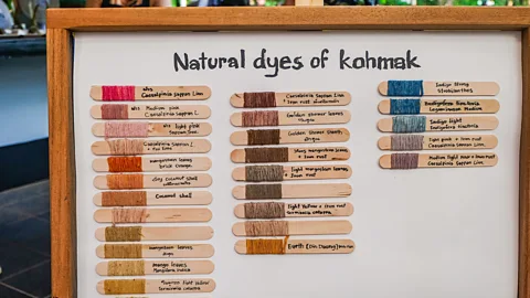 Ron Emmons Koh Mak's natural dyes are made from local plants such as indigo, malabar, mango, mangosteen and coconut shell (Credit: Ron Emmons)