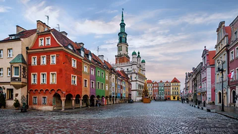 Getty Images Sunrise at the main square in Poznan Old Town, Poland (Credit: Getty Images)