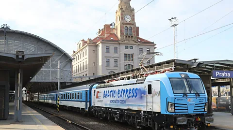 České dráhy Passengers can hop on and off the Baltic Express to explore towns and cities along the route (Credit: České dráhy)