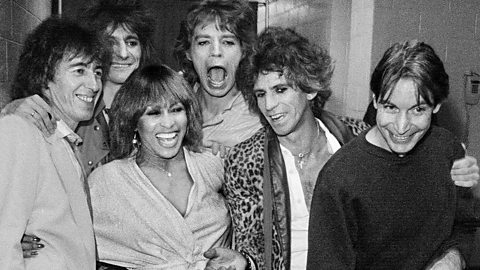 The Rolling Stones and Tina Turner backstage