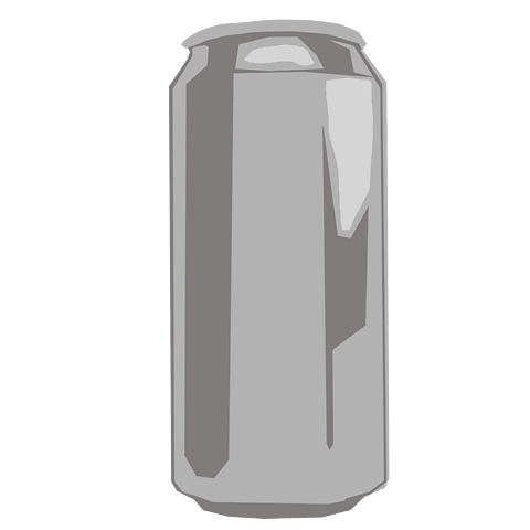 An aluminium drinks can